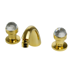 Смеситель для биде на 3 отв.  Migliore Axo Crystal 18504 золото