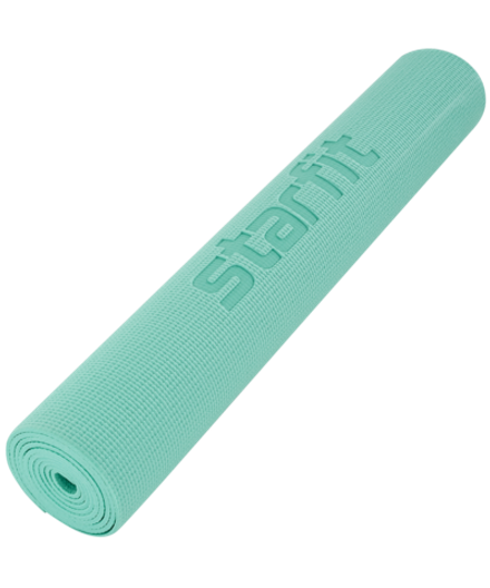 Коврик для йоги и фитнеса FM-101, PVC, 173x61x0,4 см, мятный