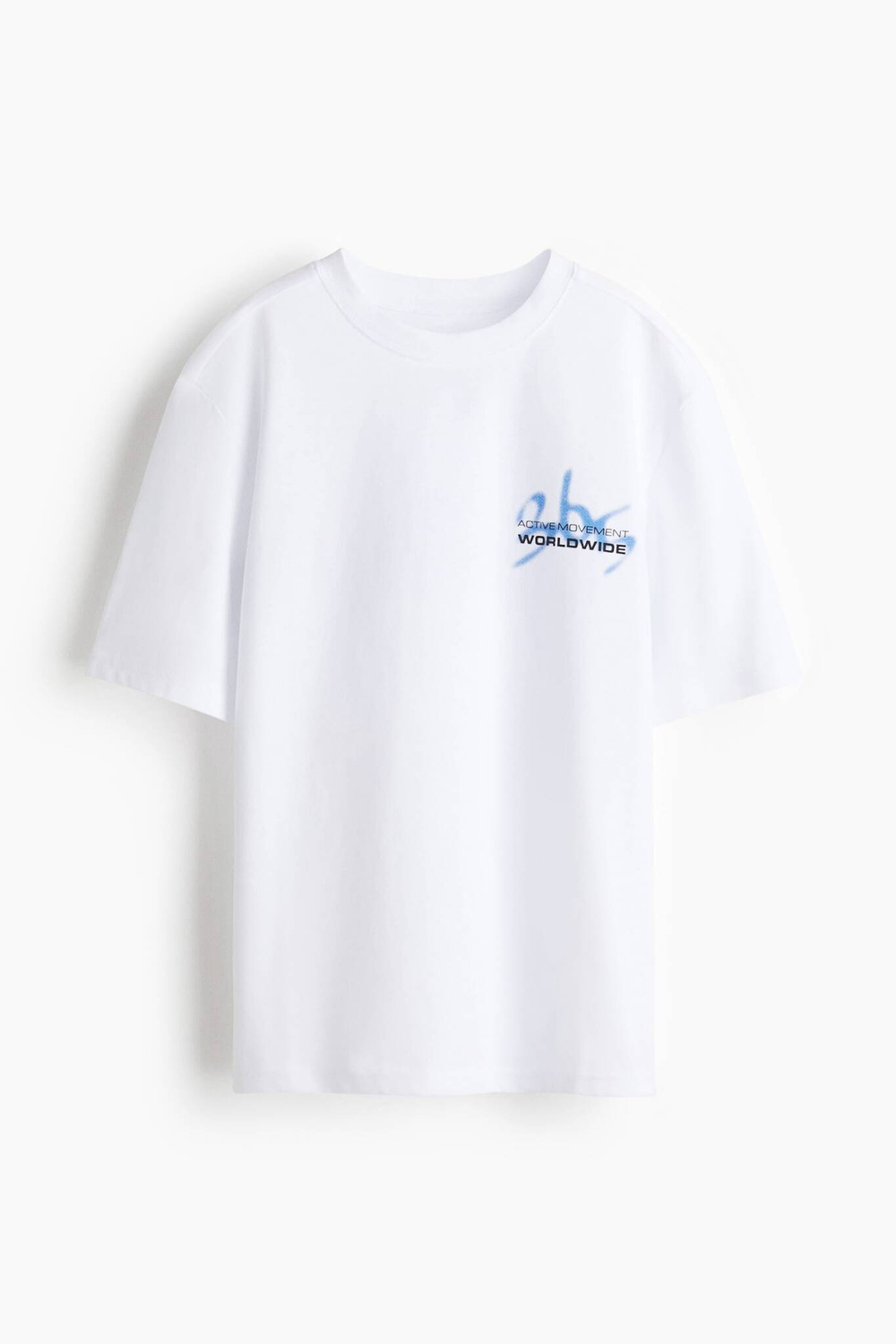 H&M Спортивная футболка с принтом DryMove, белый