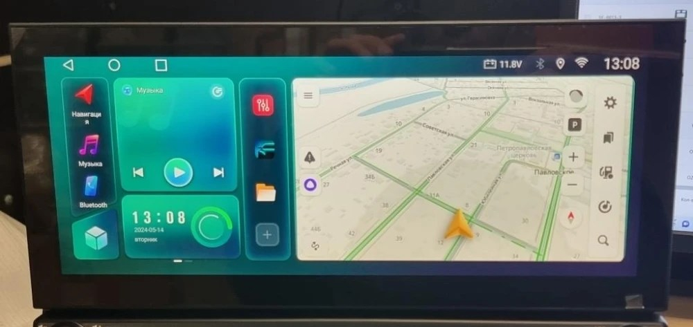 Магнитола для Honda CR-V 2012-2018 - Kuberg монитор 12.3" в стиле LEXUS на Android 12, TS10, CarPlay, 4G SIM-слот