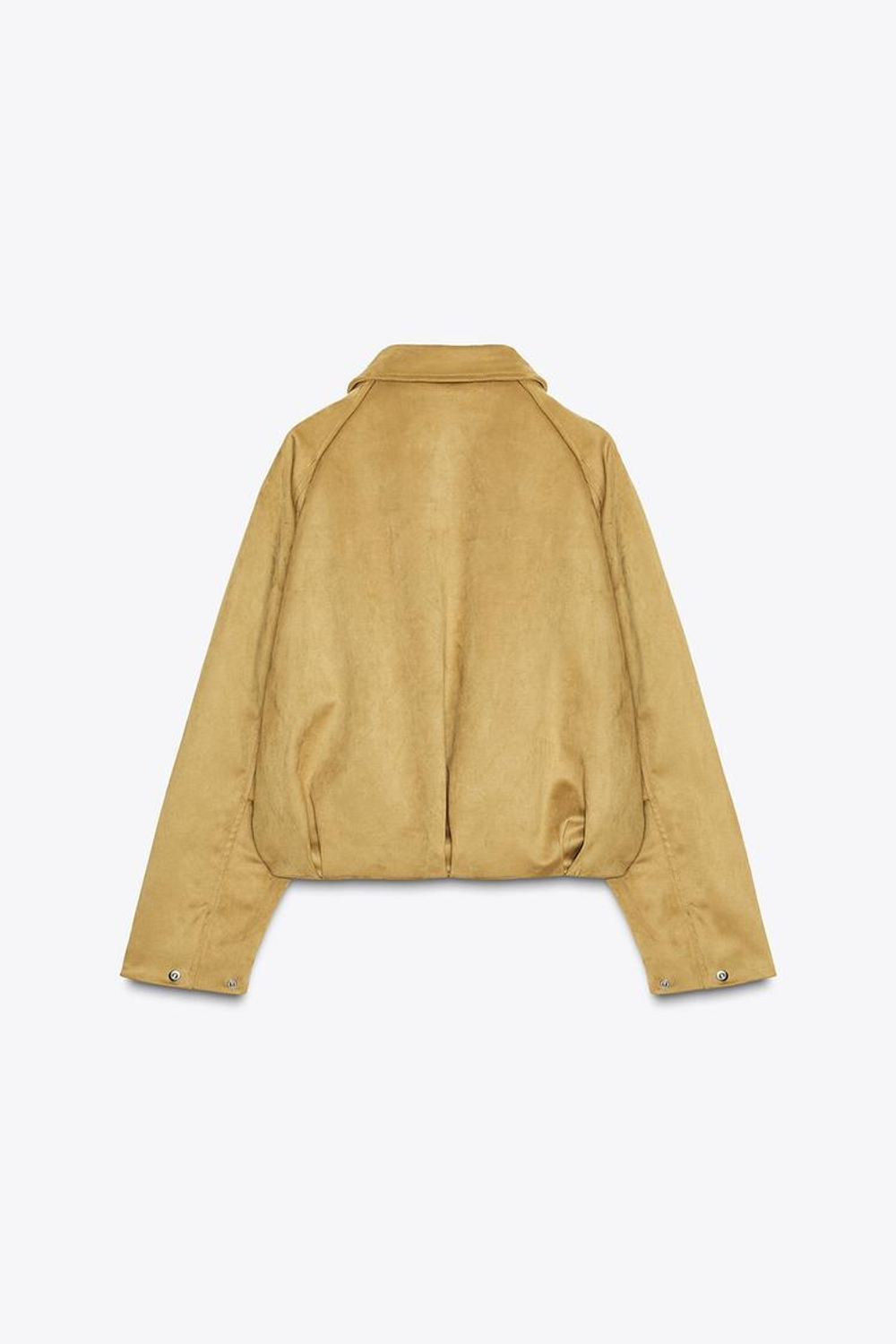 ZARA БОМБЕР ПОД ЗАМШУ, ГОРЧИЧНЫЙ