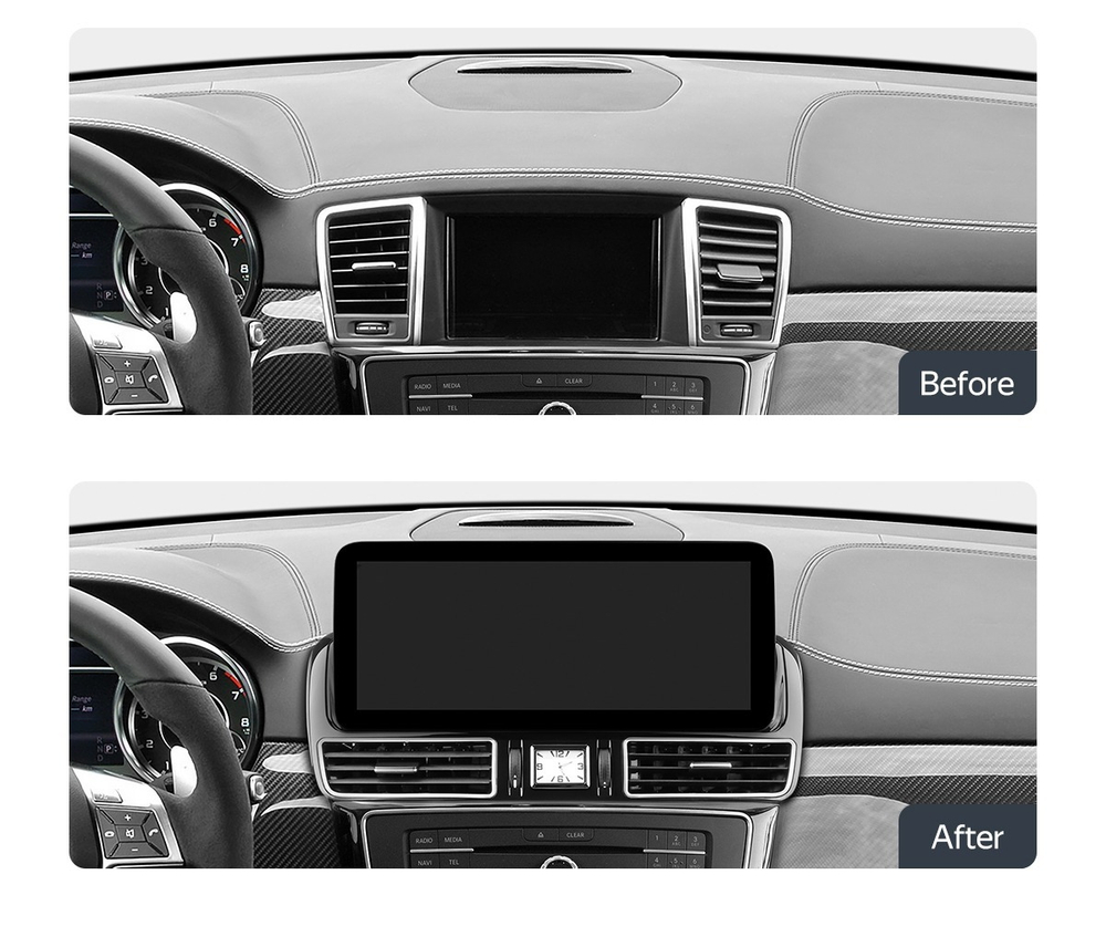 Магнитола для Mercedes-Benz GLS X166 2015-2019 NTG 5.0 - FarCar MB1002 монитор 12.3" на Android 13, 8Гб+128Гб, CarPlay, 4G SIM-слот