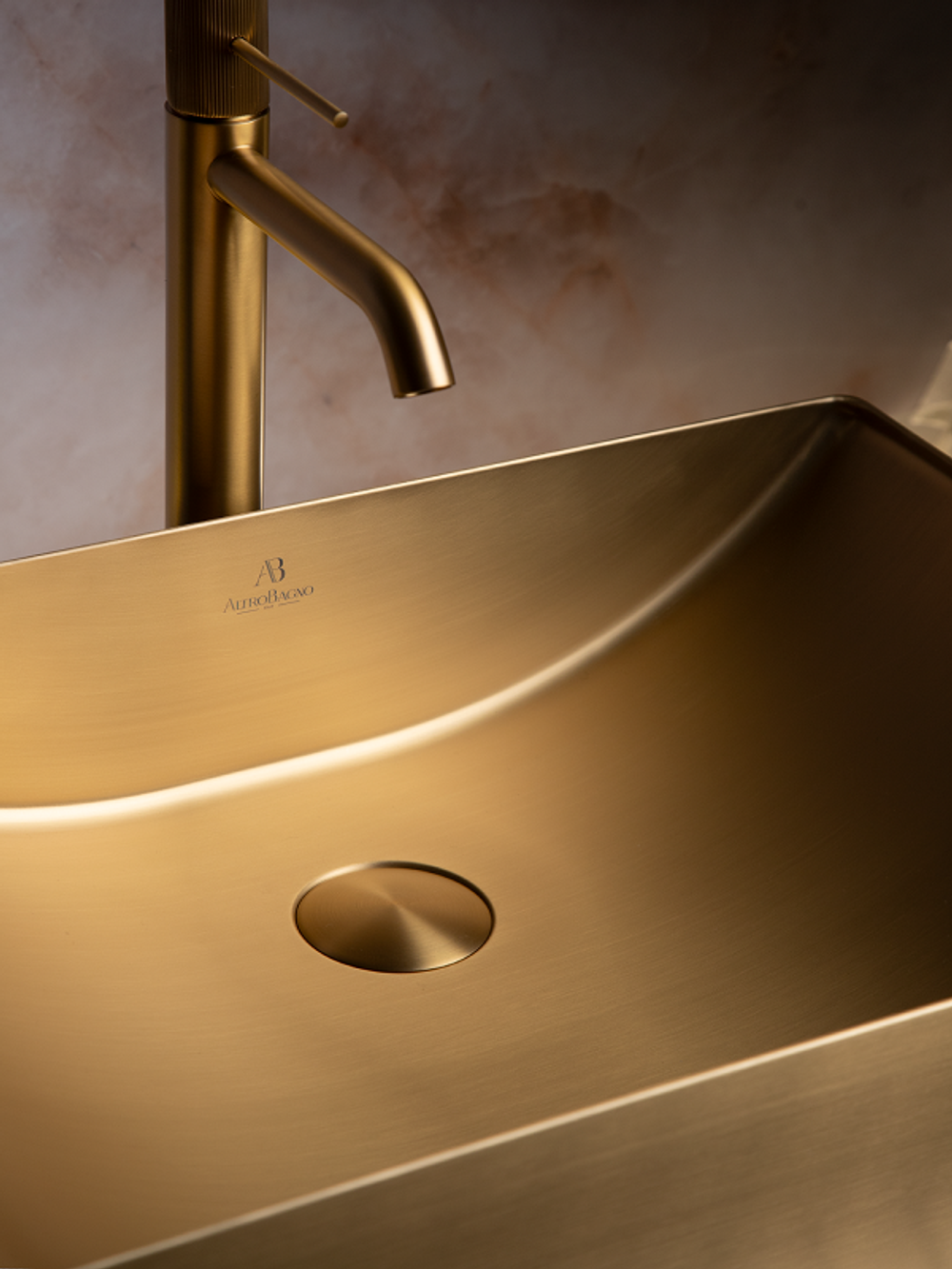 Раковина AltroBagno Futuro 001013 OrSp из нержавеющей стали