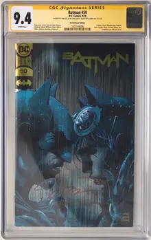 CGC Batman #50 - DC Gold Boutique Edition. Автограф Джим Ли, Алекс Синклер и Скотт Уильямс. Состоян