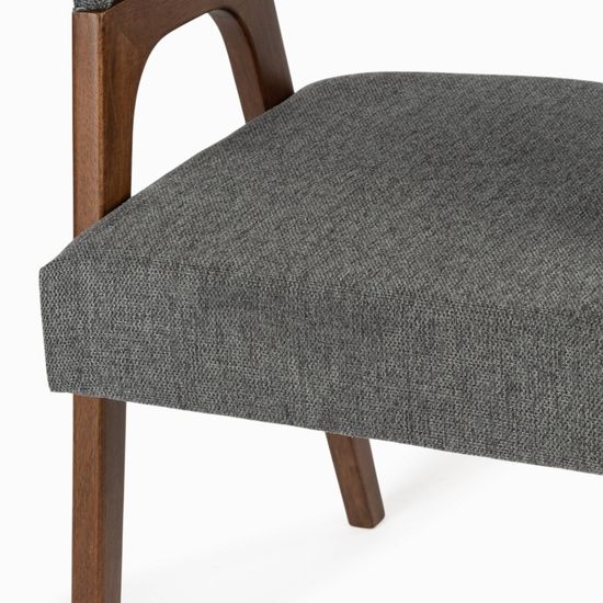 Стул Lordy деревянный и серая ткань