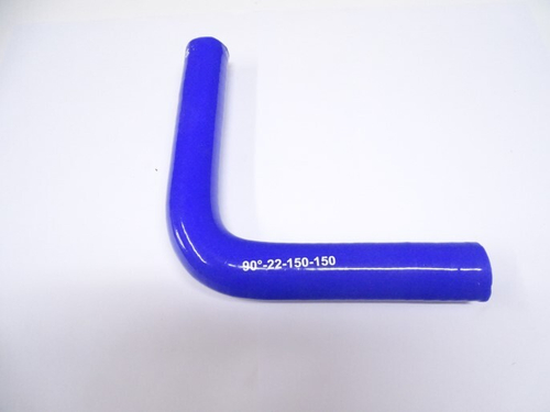 Патрубок угловой силикон 90,d 22,L150x150, 3 нити стенка (4мм) (CARUM)