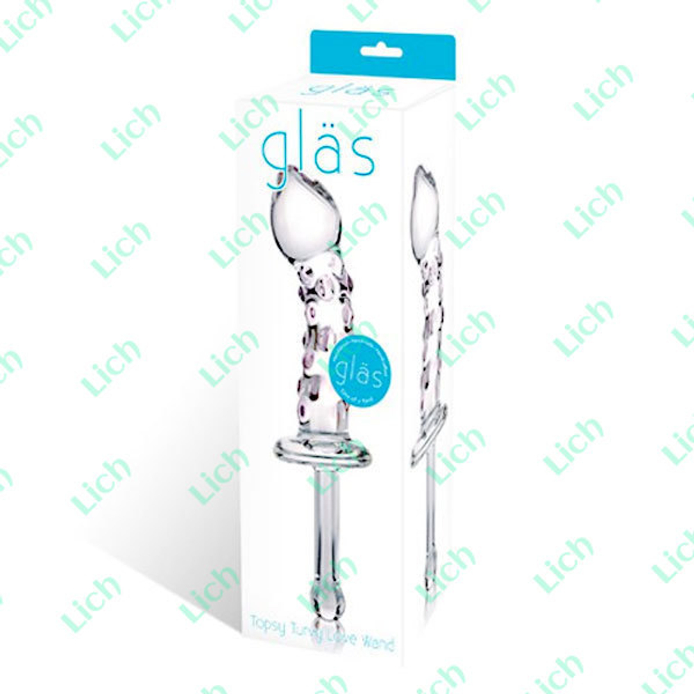 Стеклянный стимулятор простаты с удобной рукоятью, 12 см