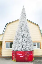 Уличная искусственная елка Альпийская белая 15 м., ствольная, ПВХ, Green Trees (GT15APVCW)