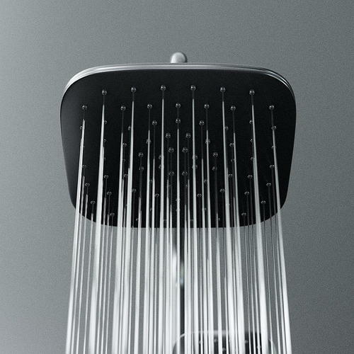 Душевая система Damixa Option DX218092300 с термостатом Черная матовая