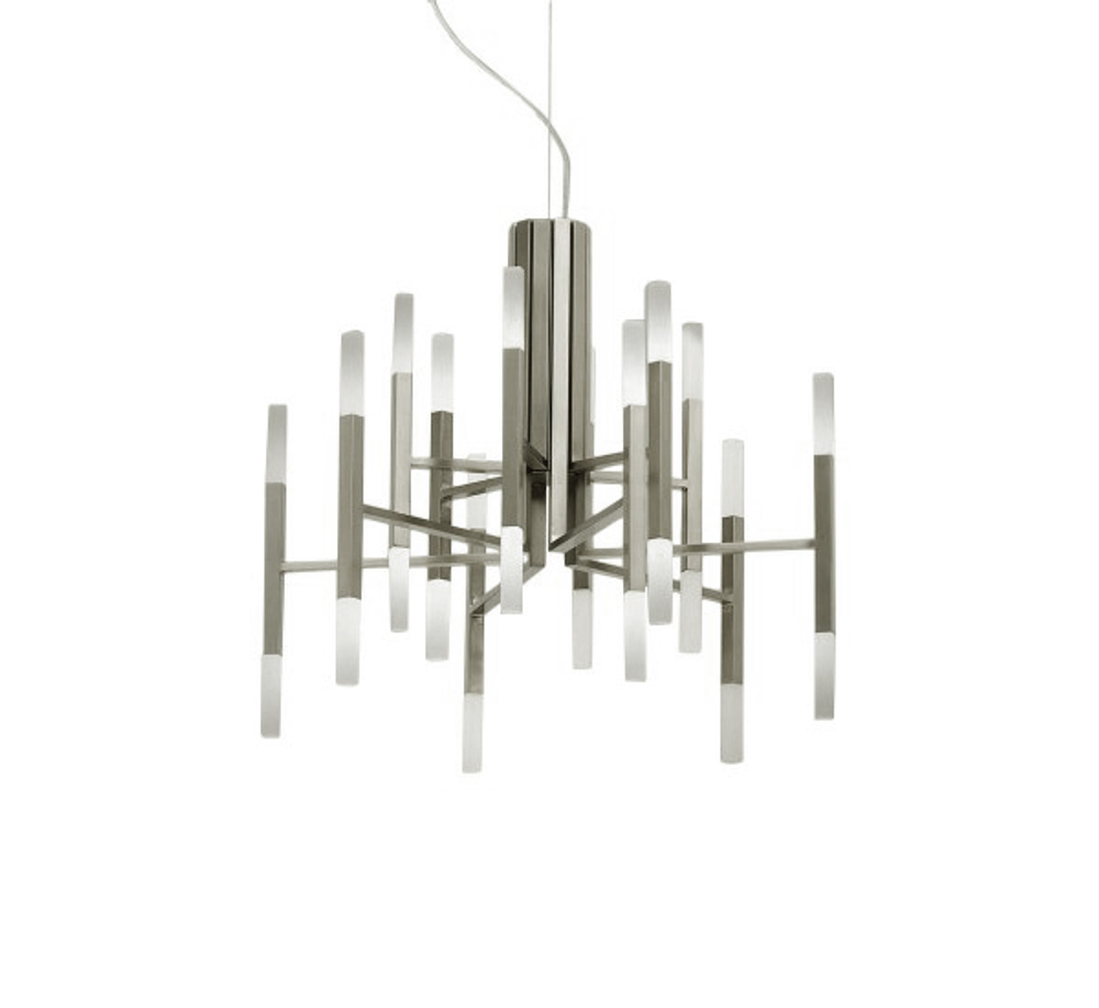 Pendant design lamp  THE LIGHT by Alma 24 lampshades (Nickel)