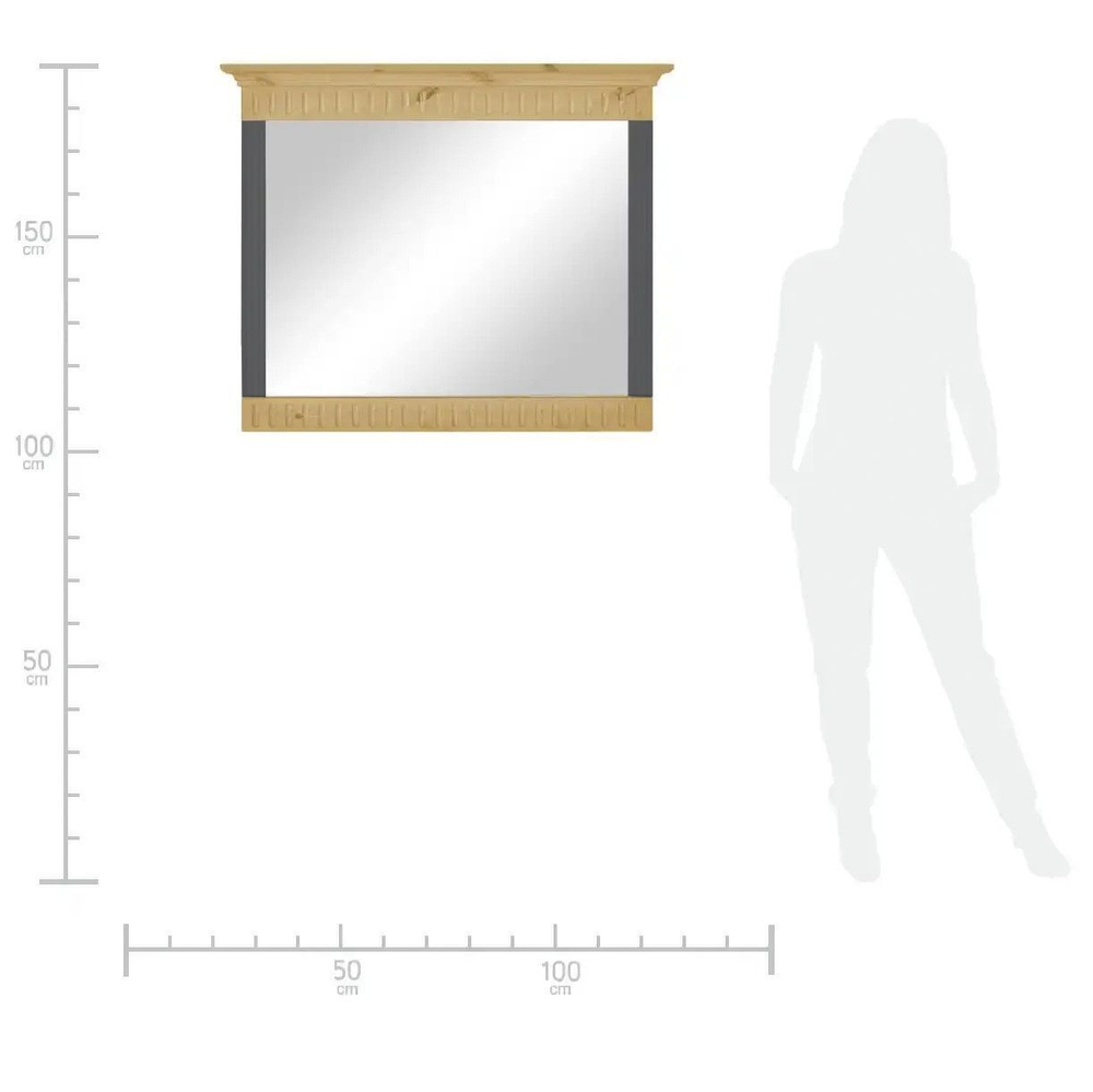 Зеркало Хельсинки в прихожую в деревянной раме