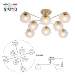 Люстра Rivoli Umbra 3129-308 8 х Е27 40 Вт модерн