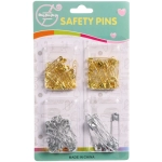Булавки английские 55-85шт «Favorite Hous», цвет золото и серебро