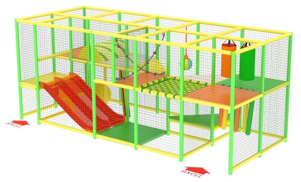 Детский игровой лабиринт «Бибигон» 14,4 м² (6,1*2,5*2.5м)