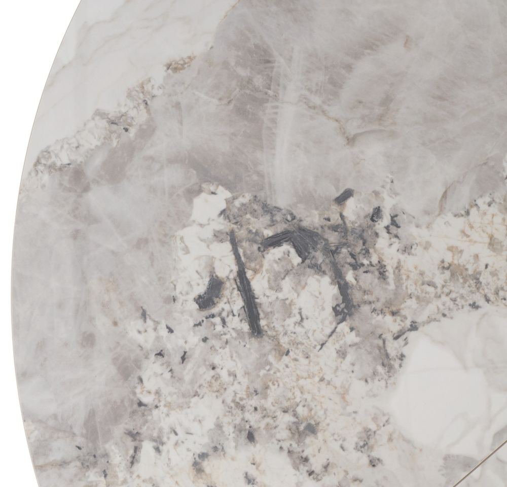 Стол БАТИСТ 115 с подстветкой PANDORA LIGHT, керамика / ДУБ АМЕРИКАНСКИЙ, ЧЕРНЫЙ каркас М-City