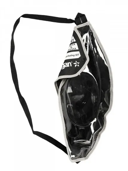 Набор маска+трубка Sargan Квадра-А темно-синий