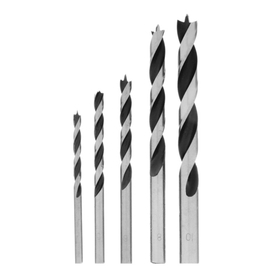 Набор сверл по дереву, 4-5-6-8-10 мм, 5 шт, цилиндрический хвостовиковик, пластиковый кейс, Matrix 70281