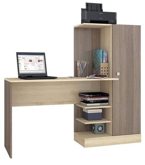 Стол письменный КВАРТЕТ-6 ясень шимо / дуб сонома