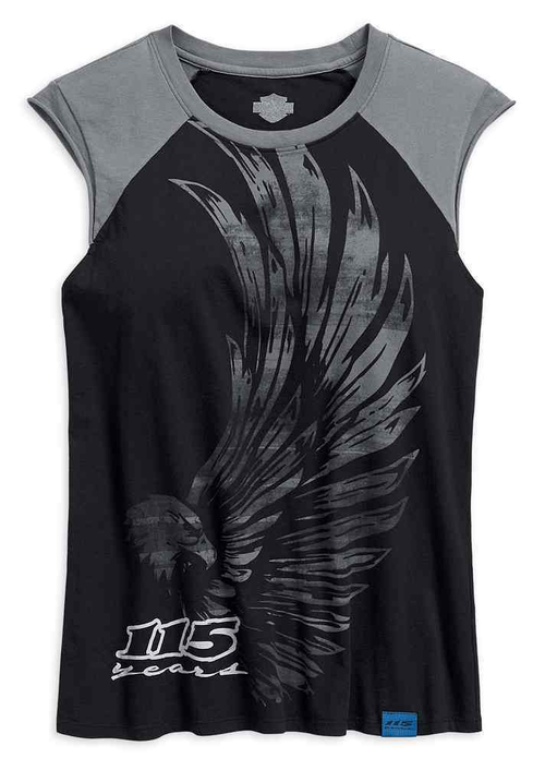 Футболка женская без рукавов юбилейная Harley-Davidson- 50% Sale