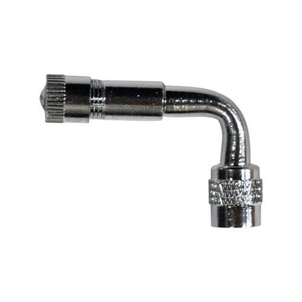 Переходник удлинитель для подкачки на ниппель вентиль 90 градусов серебристый