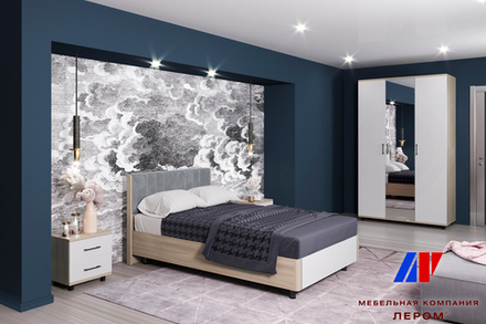 Спальня ГРЕЙС комплект №2 АС-БГ