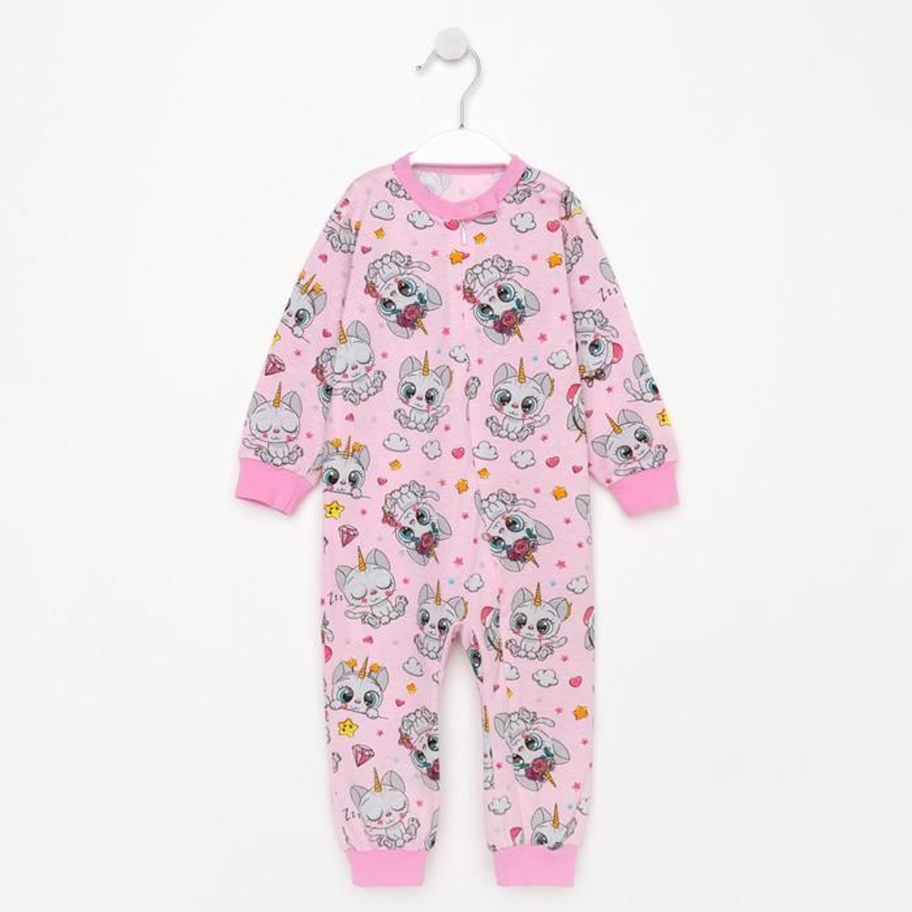 Комбинезон детский, цвет розовый, рост 68 см (Детская линия)