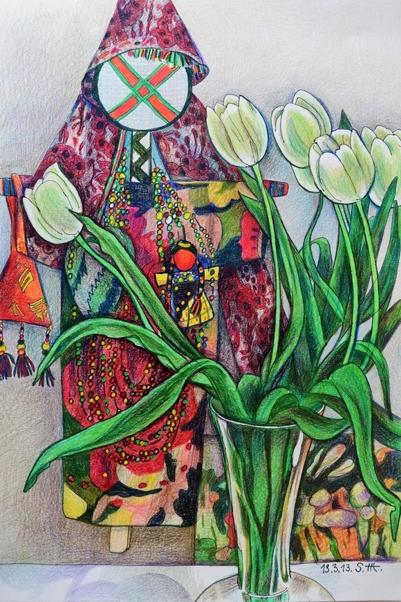 Репродукция на фотобумаге "Тюльпаны"