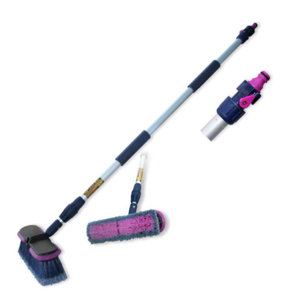 Швабра для мойки авто Телескопическая CU-601 (100-166 см) с краном 2х секционная