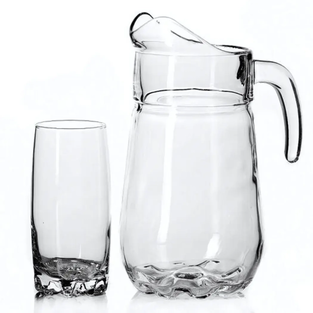 Набор питьевой 7пр СИЛЬВАНА: кувшин 1350мл+стакан 6шт 390мл.97875B