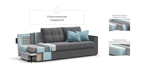 Диван Атланта НПБ 120 рогожка Malmo серый