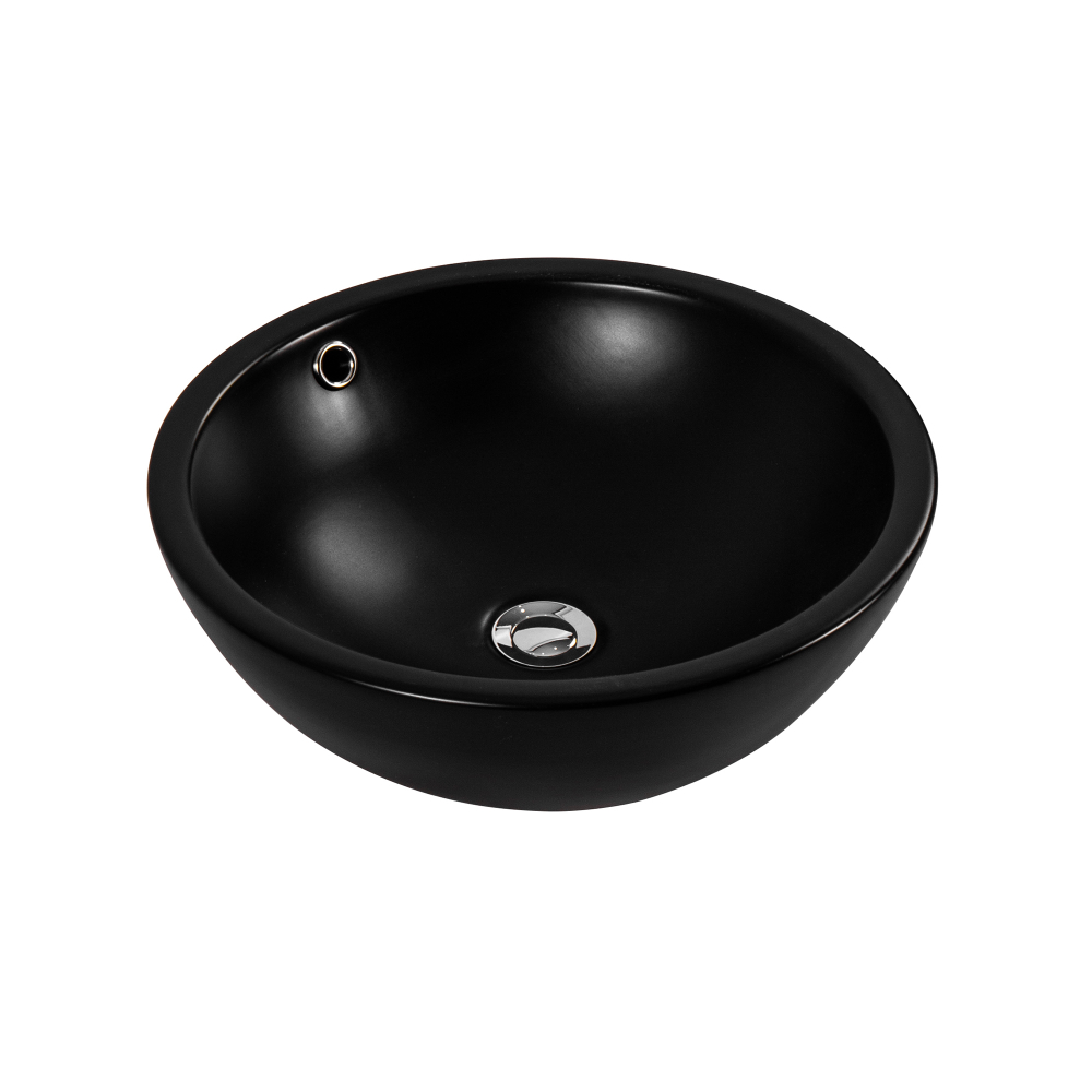 Раковина накладная для установки на столешницу AQUATEK AQ5354-MB 440*440*175, матовый черный