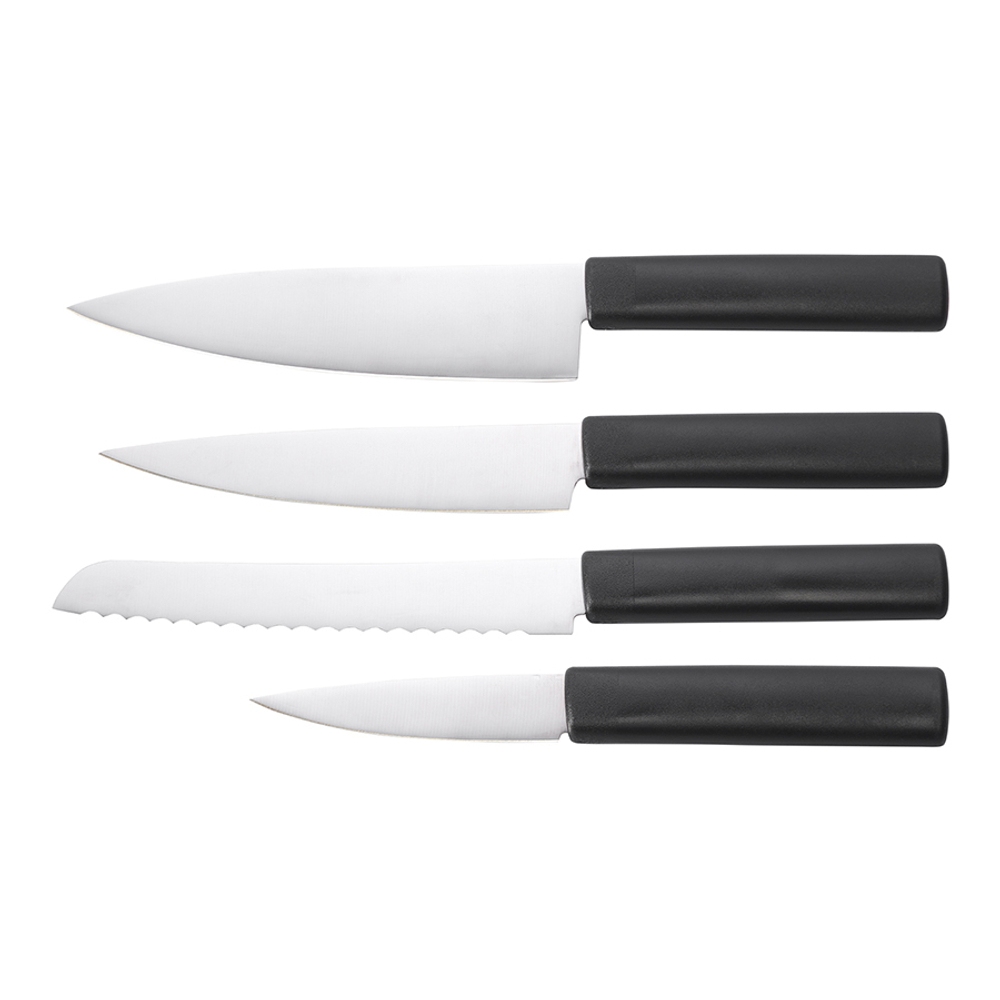 Набор из 4-х разделочных досок и 4-х ножей с держателем cut&store