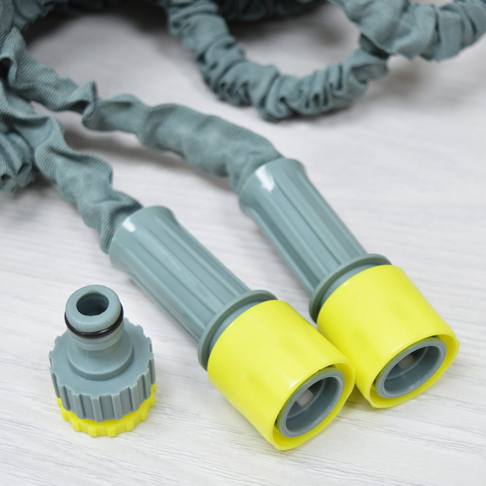 Шланг 22м растягивающийся, тканевая оплетка с пистолетом и коннектором 1/2