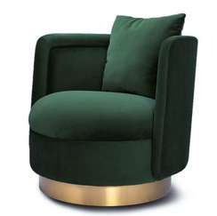 Кресло TG-609, зеленый велюр