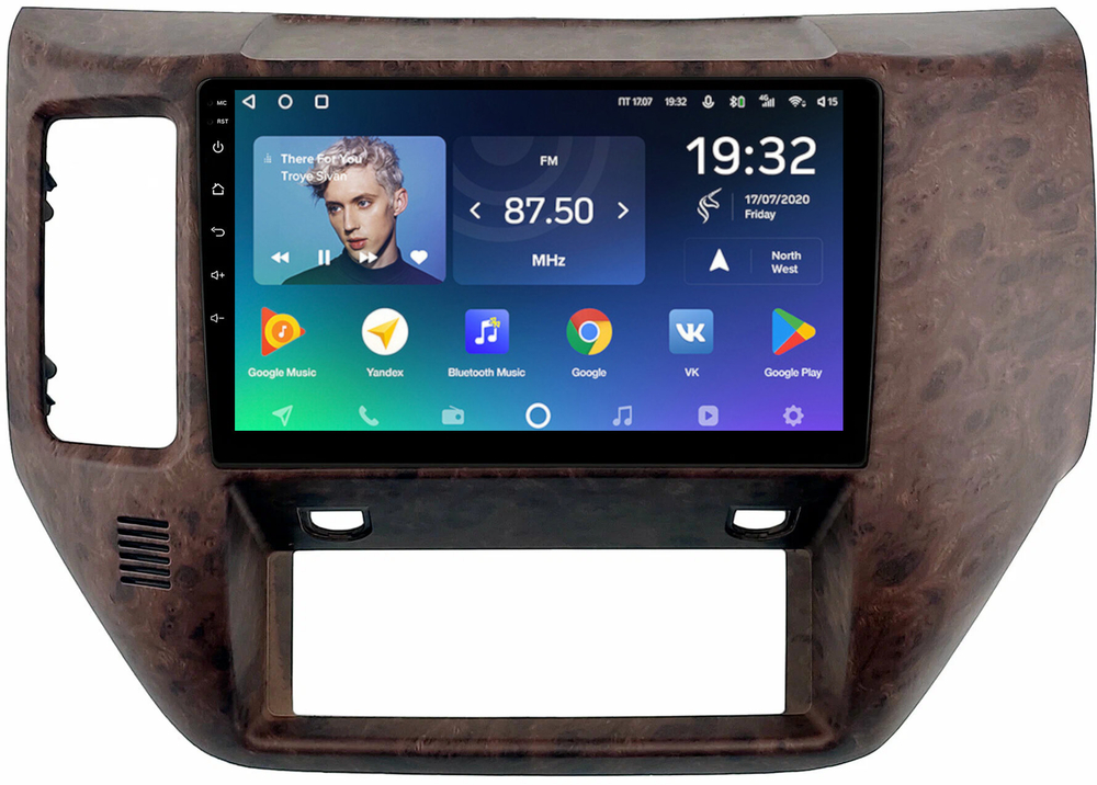 Магнитола для Nissan Patrol Y61 2004-2010 (рамка дерево) - Teyes SPRO+ монитор 9" IPS на Android 10, ТОП процессор, 4Гб+32Гб, 4G SIM-слот