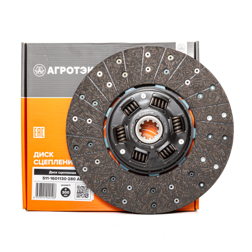 Диск сцепления ведомый, ГАЗ, ПАЗ, КАВЗ, под лепестковую корзину, d=300мм