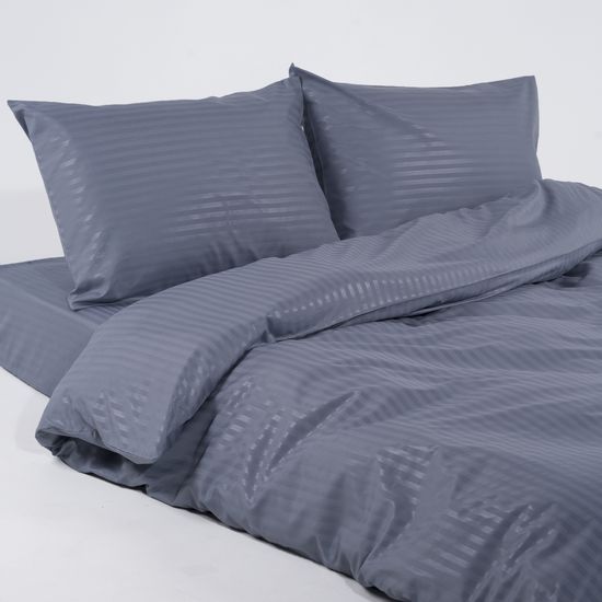 Пододеяльник Greys , страйп полисатин  160x220  HOMY