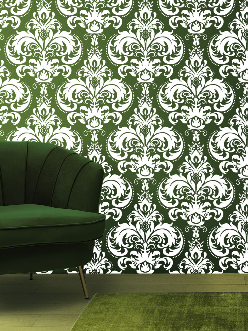 Трафарет для стен из пластика многоразовый 038