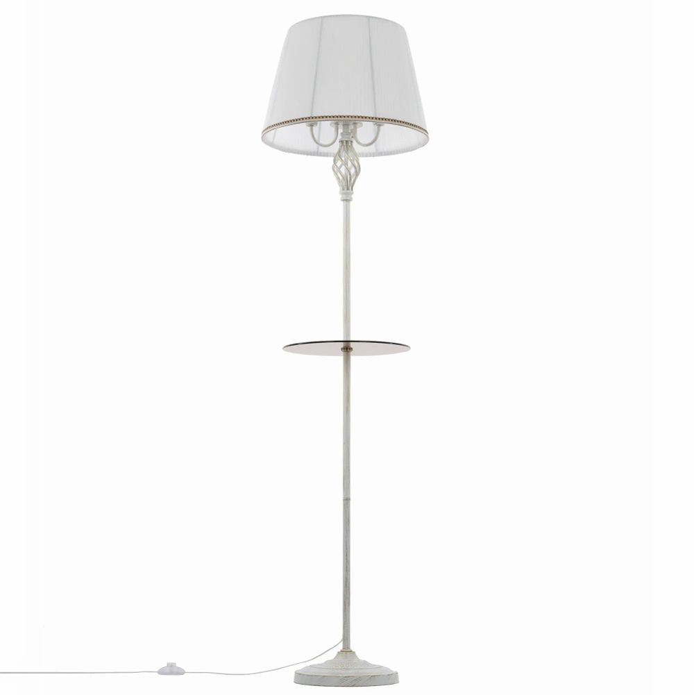 Citilux Вена CL402920T Торшер патина со столиком и белым абажуром