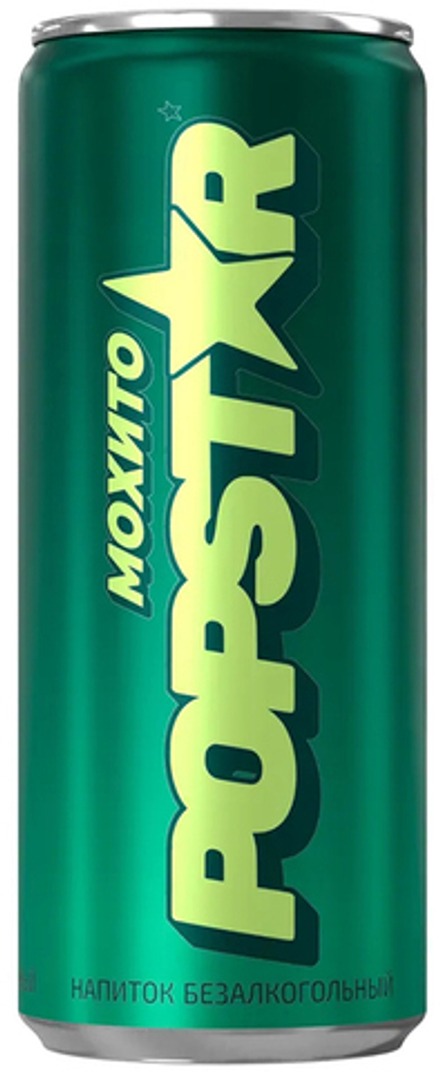 Газированный напиток Попстар Мохито / Popstar Mojito 0.33 - банка