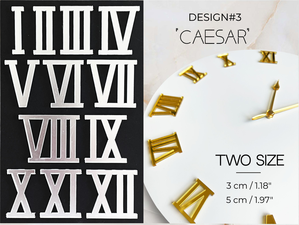 Цифры12шт. (Набор 8, дизайн Цезарь)