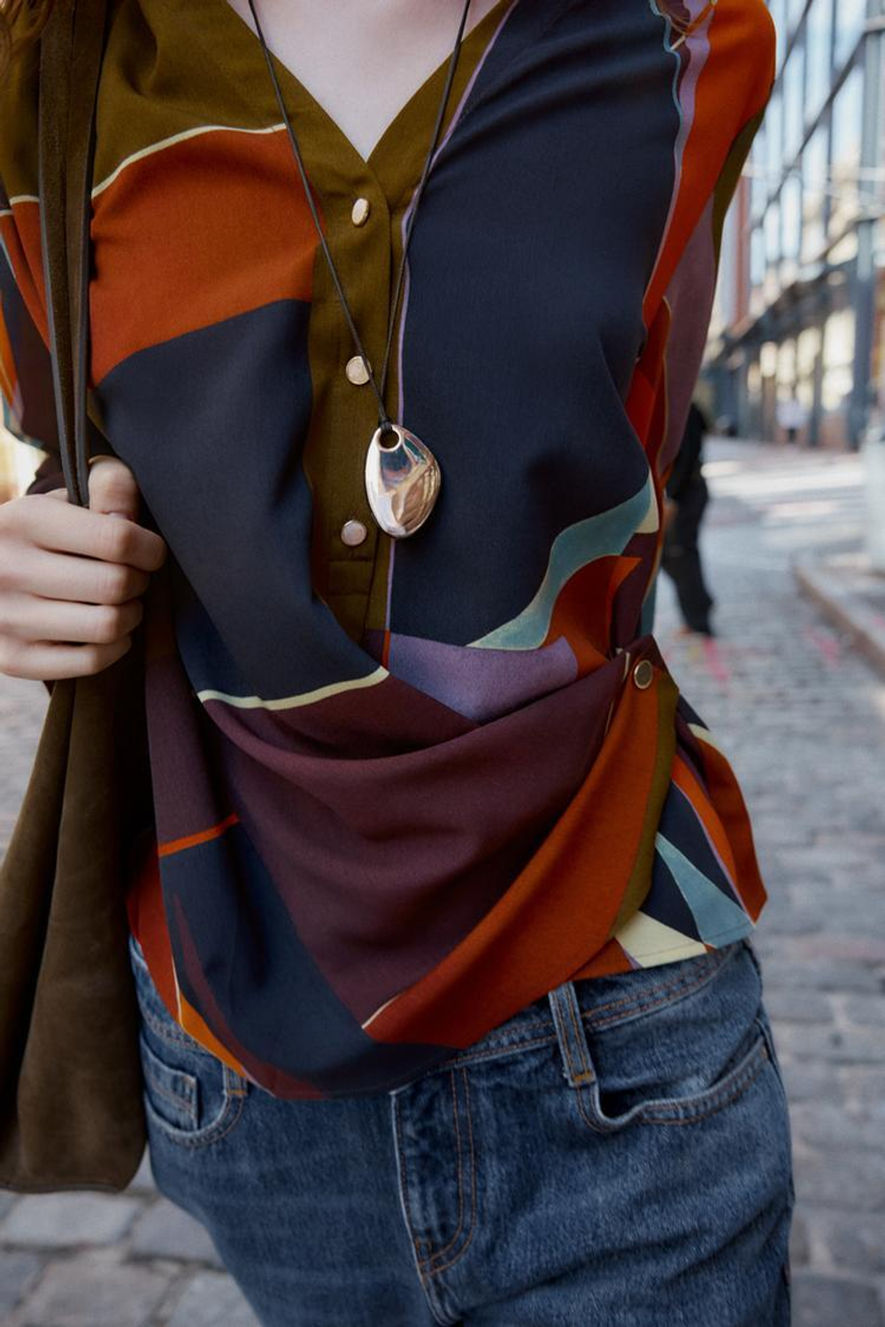 ZARA РУБАШКА С ПРИНТОМ, РАЗНОЦВЕТНЫЙ