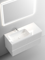 Тумба с раковиной Sancos Snob T 100 см SNT100LW левая, bianco