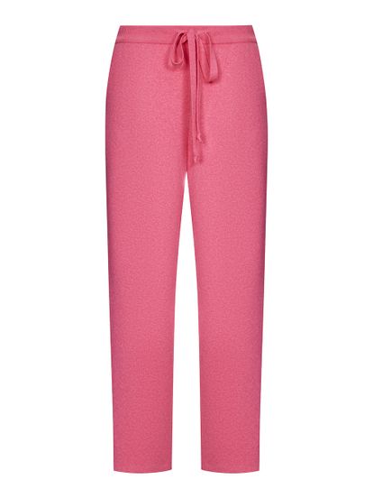 Женские брюки розового цвета из вискозы - фото 1