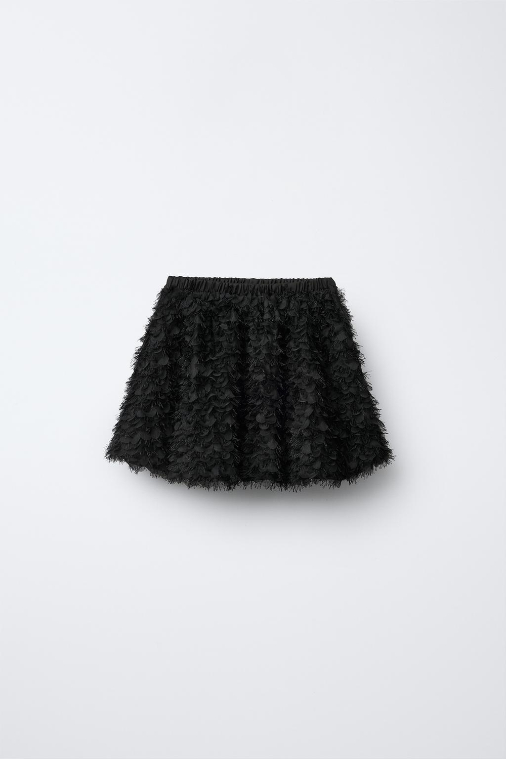 ZARA ЮБКА С ЭЛАСТИЧНЫМ ПОЯСОМ, ЧЕРНЫЙ