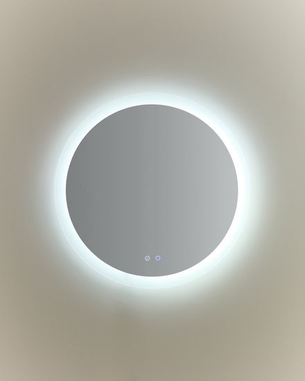 Круглое зеркало для ванной Mervi со LED подсветкой и защитой от запотевания Ø 60 см