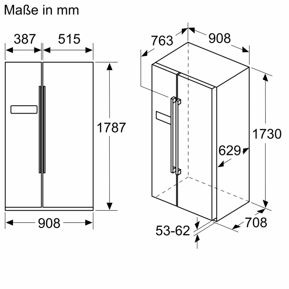 Холодильник Side-by-Side Bosch KAN93VIFP
