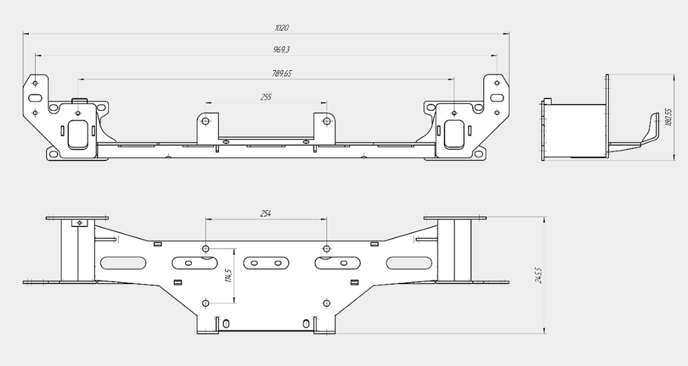 Усиленная площадка для лебёдки Tank 300 от TankTuning