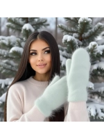 Варежки зимние теплые пушистые ангора