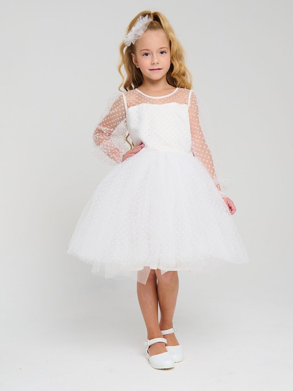 Пышное платье Уэнсдэй Аддамс (Wednesday Addams) в горох